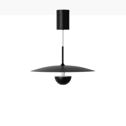 Lampa Wisząca okrągła Czarna ⌀38cm 9W 2700K Abruzzo Lunesso.webp