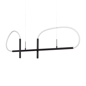 Lampa Wisząca Czarna metalowa 48W 150cm Abruzzo Lunetta