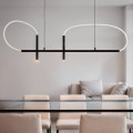 Lampa Wisząca Czarna metalowa 48W 150cm Abruzzo Lunetta 2.jpg