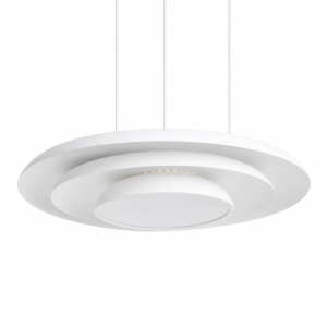 Lampa Wisząca Biała Dysk 24W Ø400 mm CCT Abruzzo Verona