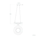 Lampa Wisząca Biała Dysk 24W Ø400 mm CCT Abruzzo Verona 11.webp