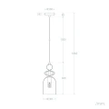 Lampa Wisząca szklana E27 Abruzzo Fiorino 6.webp