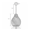 Lampa wisząca z tektury falistej E27 Abruzzo Fiore 2 13.webp