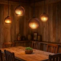 Lampa wisząca z tektury falistej E27 Abruzzo Fiore 1 10.webp