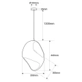 Wisząca lampa Biała E27 Abruzzo Perla 4 11.webp