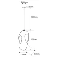 Wisząca lampa Biała E27 Abruzzo Perla 3 12.webp