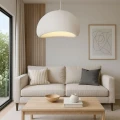 Wisząca lampa Biała E27 30cm Abruzzo Perla 1 10.webp