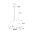 Wisząca lampa Biała E27 30cm Abruzzo Perla 1 13.webp
