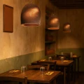Lampa wisząca z tektury falistej E27 Abruzzo Fiore 4 4.webp