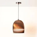 Lampa wisząca z tektury falistej E27 Abruzzo Fiore 4 7.webp