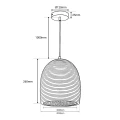 Lampa wisząca z tektury falistej E27 Abruzzo Fiore 4 20.webp