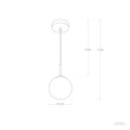 Lampa Wisząca Szklana Zwis G9 Abruzzo Calore 5.webp