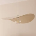 Lampa Wisząca z Filcu biały kapelusz Ø 60cm Abruzzo Lumina 3.webp