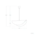 Lampa Wisząca z Filcu biały kapelusz Ø 60cm Abruzzo Lumina 10.webp