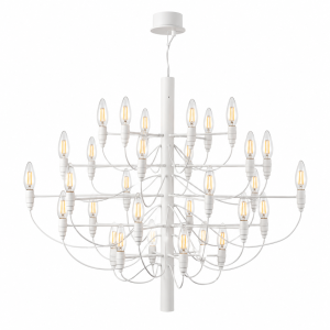Lampa wisząca Żyrandol 30 x E14 Klasyczny Biały Abruzzo Mare