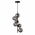 Lampa wisząca z kulami kryształowa Czarna 6 x G9 Azbruzzo Incanto.png