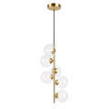 Lampa wisząca z kulami kryształowa Złota 6 x G9 Abruzzo Incanto.png