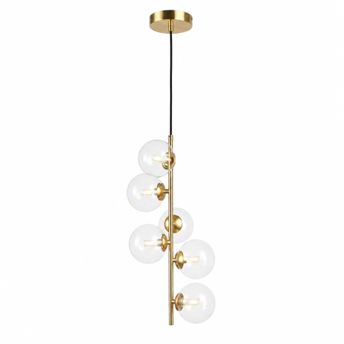 Lampa wisząca z kulami kryształowa Złota 6 x G9 Abruzzo Incanto.png