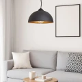 Lampa wisząca E27 Ø 30cm Czarna Abruzzo Gemma 3.webp