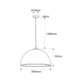 Lampa wisząca E27 Ø 30cm Biała Abruzzo Gemma 7.webp