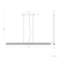 Lampa Wisząca 25W CCT z gipsu 120cm Biała Abruzzo Serena 9.webp
