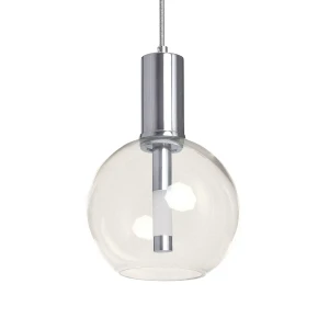 Lampa Wisząca 5W kula szklana Srebrna Abruzzo Lucenza