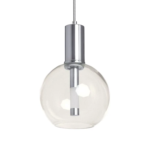 Lampa Wisząca 5W kula szklana Srebrna Abruzzo Lucenza.webp