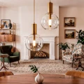 Lampa Wisząca 5W kula szklana Złota Abruzzo Lucenza 5.webp