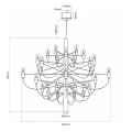 Lampa wisząca Żyrandol 30 x E14 Klasyczny Chrom Abruzzo Mare 10.webp