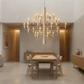 Lampa wisząca Żyrandol 30 x E14 Klasyczny Biały Abruzzo Mare 2.webp
