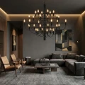 Lampa wisząca Żyrandol 30 x E14 Klasyczny Czarny Abruzzo Mare 2.webp
