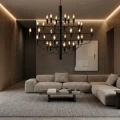 Lampa wisząca Żyrandol 30 x E14 Klasyczny Czarny Abruzzo Mare 5.webp