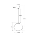 Designerska kryształowa lampa wisząca Ø 28cm Niebieska Abruzzo Sereno 10.webp