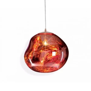 Designerska kryształowa lampa wisząca Ø 28cm Czerwona Abruzzo Sereno