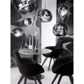 Designerska kryształowa lampa wisząca Ø 28cm Srebrna Abruzzo Sereno 2.webp