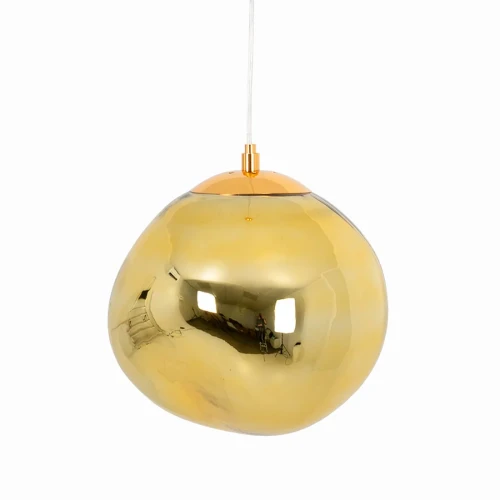 Designerska kryształowa lampa wisząca Ø 28cm Złota Abruzzo Sereno.webp