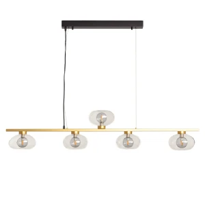 Lampa Wisząca złota szkło 5XG9 120cm Abruzzo Valoro