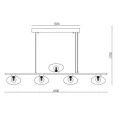 Lampa Wisząca złota szkło 5XG9 120cm Abruzzo Valoro 9.webp