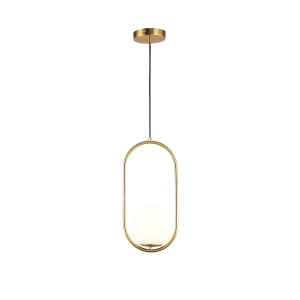 Lampa Wisząca kryształowa kula Złota Ø15cm E27 Abruzzo Veliano