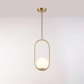 Lampa Wisząca kryształowa kula Złota Ø15cm E27 Abruzzo Veliano 2.webp