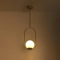 Lampa Wisząca kryształowa kula Złota Ø15cm E27 Abruzzo Veliano 3.webp