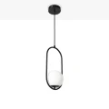 Lampa Wisząca kryształowa czarna kula Ø15cm E27 Abruzzo Veliano.webp
