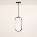 Lampa Wisząca kryształowa czarna kula Ø15cm E27 Abruzzo Veliano 2.webp