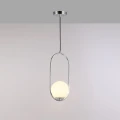 Lampa Wisząca kryształowa Hhromowana kula Ø15cm E27 Abruzzo Veliano 2.webp