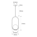 Lampa Wisząca kryształowa Hhromowana kula Ø15cm E27 Abruzzo Veliano 9.webp