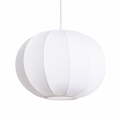 Lampa Wisząca Biała Bawełniana E27 Ø36cm Abruzzo Ludoro.png