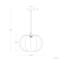 Lampa Wisząca Biała Bawełniana E27 Ø36cm Abruzzo Ludoro 7.webp
