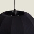 Lampa Wisząca Czarna Bawełniana E27 Ø36cm Abruzzo Ludoro 7.webp