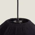 Lampa Wisząca Czarna Bawełniana E27 Ø33cm Abruzzo Ludoro 4.webp