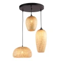 Potrójna wiklinowa lampa wisząca 3xE27 Abruzzo Natura.webp